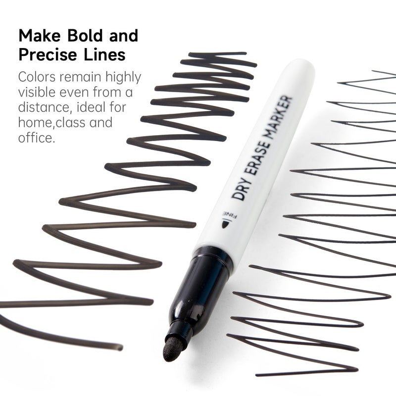 Lineon Black Dry Erase Markers - Set of 60 - Image 2